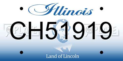 CH51919 Illinois License Plate