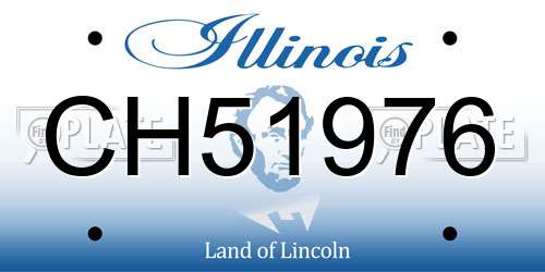 CH51976 Illinois License Plate