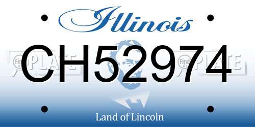 CH52974 Illinois License Plate