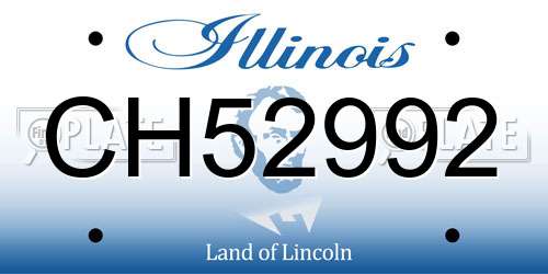 CH52992 Illinois License Plate