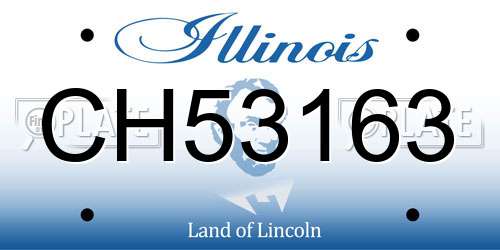 CH53163 Illinois License Plate
