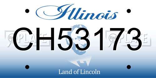 CH53173 Illinois License Plate