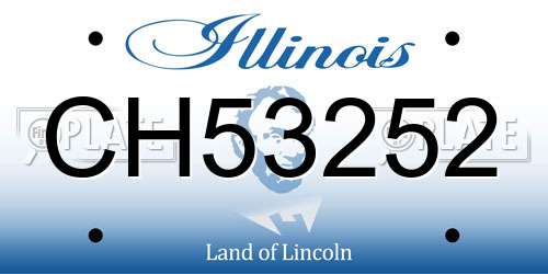 CH53252 Illinois License Plate