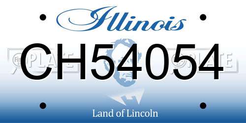 CH54054 Illinois License Plate