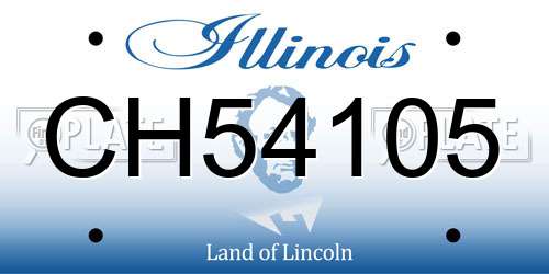 CH54105 Illinois License Plate