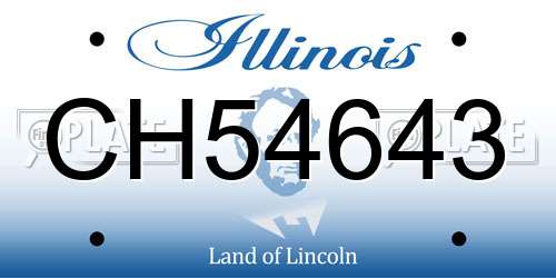 CH54643 Illinois License Plate
