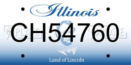CH54760 Illinois License Plate