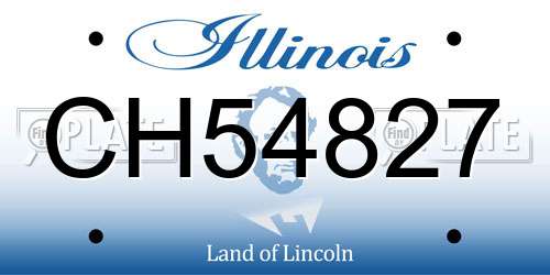CH54827 Illinois License Plate