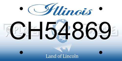 CH54869 Illinois License Plate