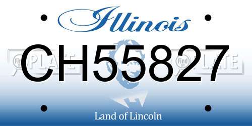 CH55827 Illinois License Plate