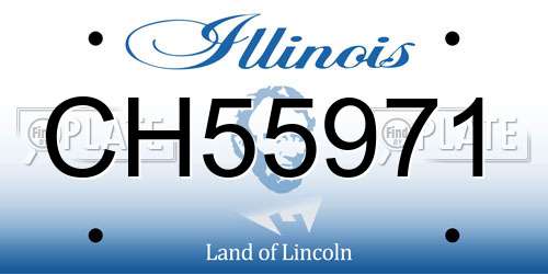 CH55971 Illinois License Plate