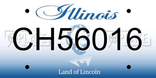 CH56016 Illinois License Plate