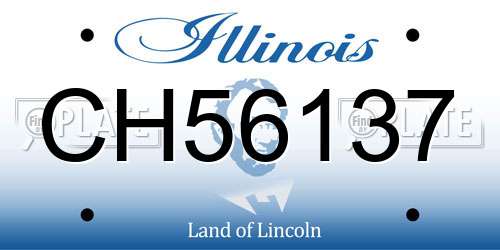 CH56137 Illinois License Plate