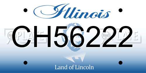 CH56222 Illinois License Plate