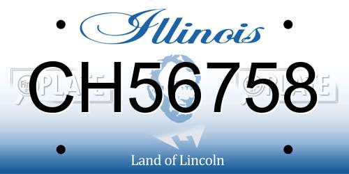 CH56758 Illinois License Plate