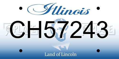 CH57243 Illinois License Plate