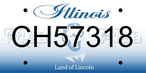 CH57318 Illinois License Plate