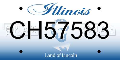 CH57583 Illinois License Plate