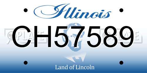 CH57589 Illinois License Plate
