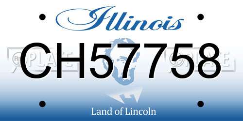 CH57758 Illinois License Plate
