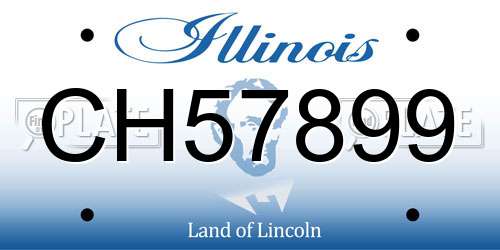 CH57899 Illinois License Plate