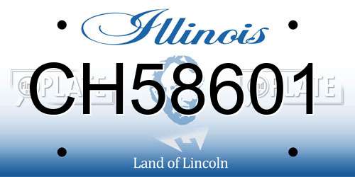 CH58601 Illinois License Plate