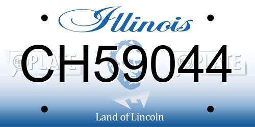 CH59044 Illinois License Plate