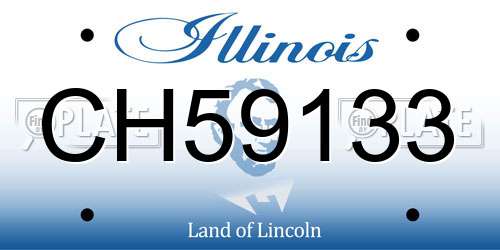 CH59133 Illinois License Plate