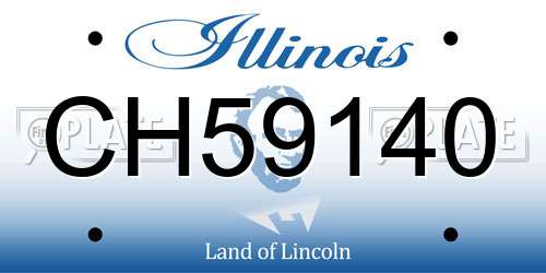 CH59140 Illinois License Plate