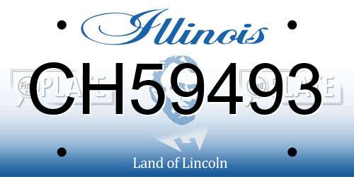 CH59493 Illinois License Plate