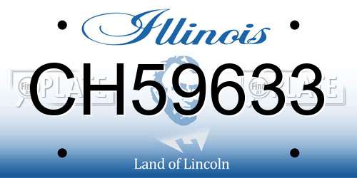 CH59633 Illinois License Plate