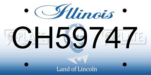 CH59747 Illinois License Plate