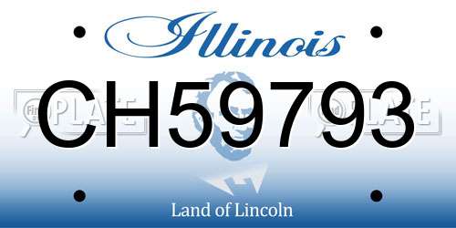 CH59793 Illinois License Plate