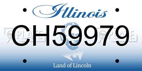 CH59979 Illinois License Plate