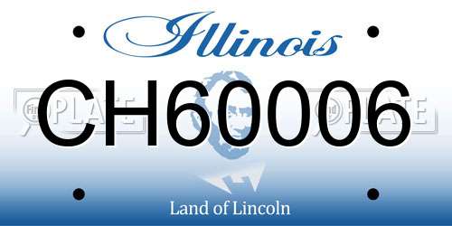 CH60006 Illinois License Plate
