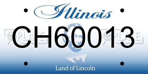 CH60013 Illinois License Plate
