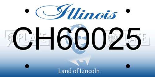CH60025 Illinois License Plate