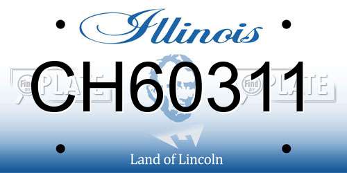 CH60311 Illinois License Plate