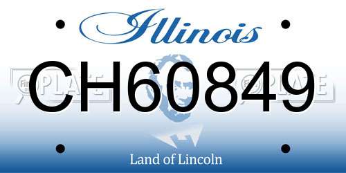 CH60849 Illinois License Plate