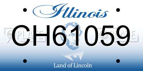 CH61059 Illinois License Plate
