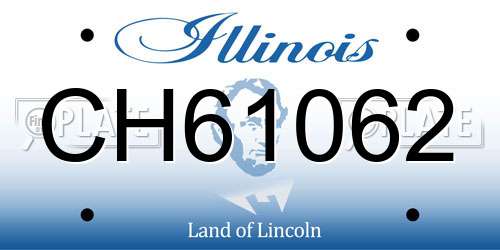 CH61062 Illinois License Plate