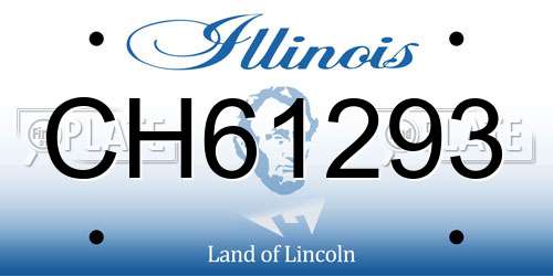 CH61293 Illinois License Plate