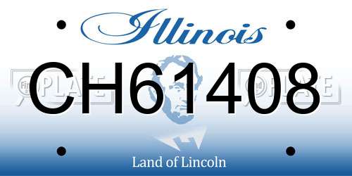 CH61408 Illinois License Plate