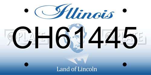 CH61445 Illinois License Plate