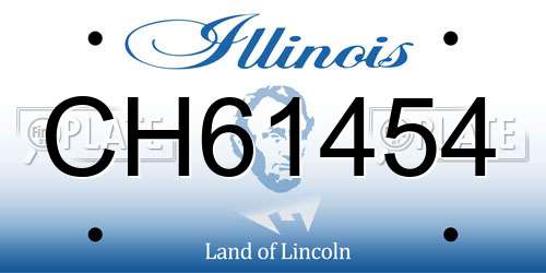 CH61454 Illinois License Plate