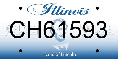 CH61593 Illinois License Plate