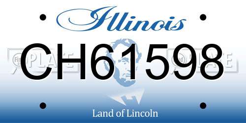 CH61598 Illinois License Plate