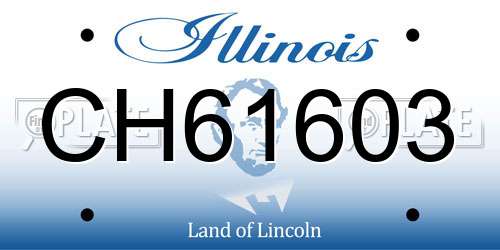 CH61603 Illinois License Plate
