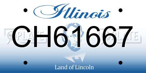 CH61667 Illinois License Plate