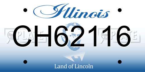 CH62116 Illinois License Plate